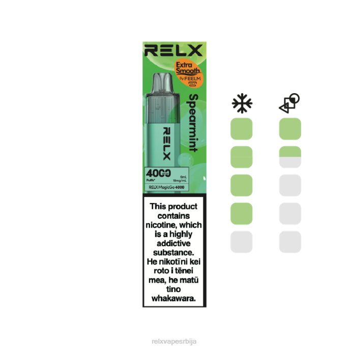RELX Cigarete | метвица RELX MagicGo 4000 вапе за једнократну употребу BTZ43