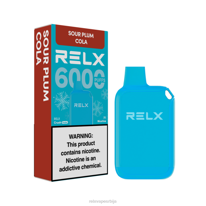 RELX Cena | кисела кола од шљива RELX Crush Pocket 6000 ледено BTZ419